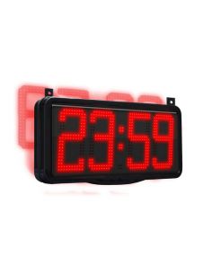 Horloge double face H/M ou M/S - chiffres 20 cm - Œillet de fixation