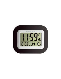 Horloge LCD - Boîtier ABS noir - Sur pile