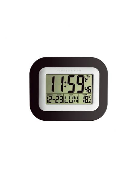 Horloge LCD - Boîtier ABS noir - Sur pile