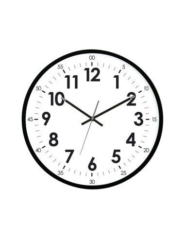 Horloge quartz noire diam 40 cm