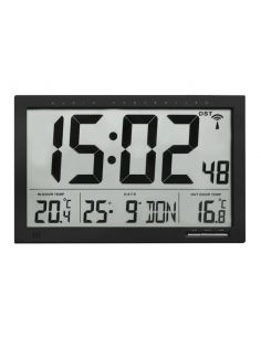 Horloge LCD - Radio-pilotée - Sur pile