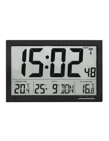 Horloge LCD - Radio-pilotée - Sur pile