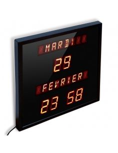 Horloge LED - Calendrier toutes lettres - Sur secteur 2