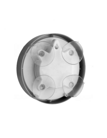 Horloge Ø 170 mm - Etanche IP54 - Thermomètre - Sur pile - ABS blanc