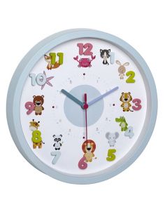 Horloge Ø 300 mm - Décoration enfantine "animaux" - Sur pile