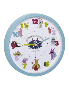 Horloge Ø 300 mm - Décoration enfantine "monstres" - Sur pile