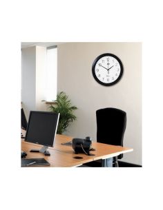 Horloge Ø 300 mm - Radio-pilotée - ABS noir - Sur pile 2