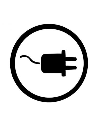 Horloge Ø 300 mm - Sur secteur - ABS noir - Sur secteur