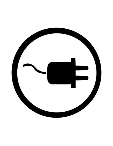 Horloge Ø 300 mm - Sur secteur - ABS noir - Sur secteur