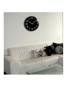 Horloge Ø 310 mm - Radio-pilotée - Sans lunette - Fond noir 2