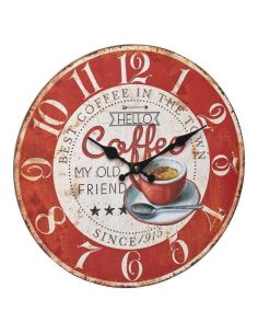 Horloge Ø 337 mm "Coffee" - Fibre de bois - Sur pile