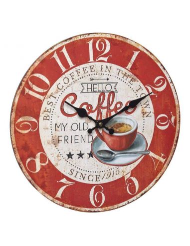 Horloge Ø 337 mm "Coffee" - Fibre de bois - Sur pile