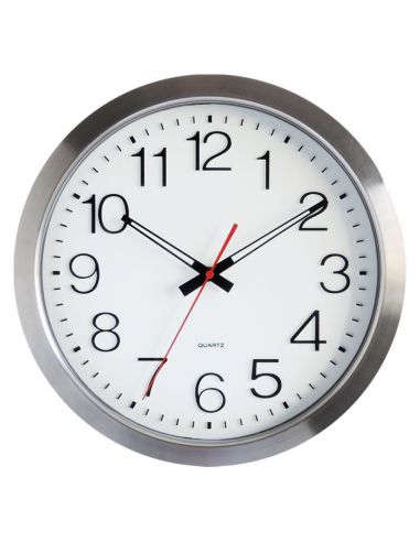 Horloge Ø 350 mm - Etanche IP54 - Acier inox 304 - Sur pile