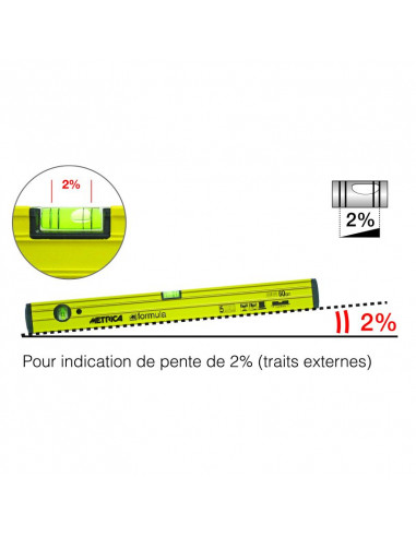 NIVEAU FORMULA 3 FIOLES 150 cm