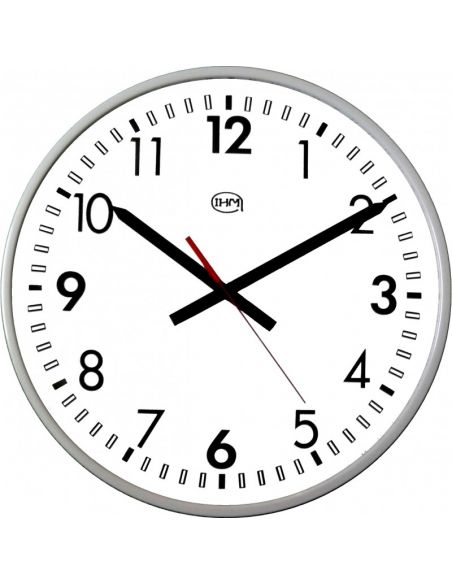 Horloge Ø 400 mm - Etanche IP65 - Acier revétement époxy - Cadran aluminium Epoxy Anti-UV / Anti-Chlore - Sur pile