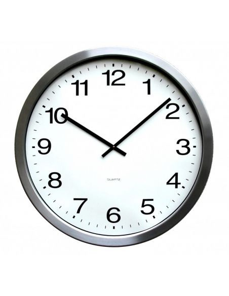 Horloge Ø 550 mm - Verre minéral - Sur pile - Acier inox 316 - Etanche IP65 - Sur pile