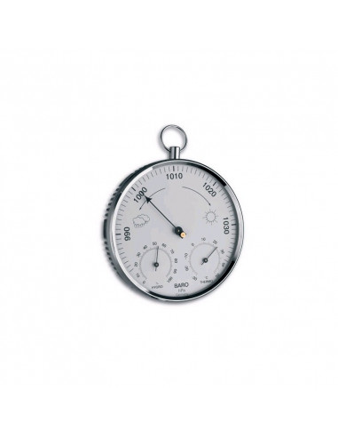 Station météo mécanique chromé