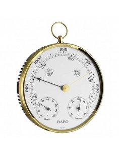 Station météo mécanique laiton