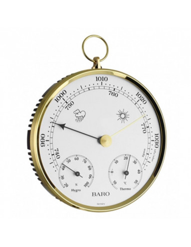 Station météo mécanique laiton