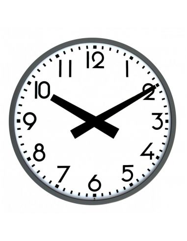 Horloge Ø 900 mm - Verre minéral - Acier - Sur pile