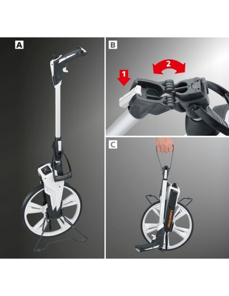 Odomètre pour les lignes droites et les courbes, jusqu'à 9999 mètres
