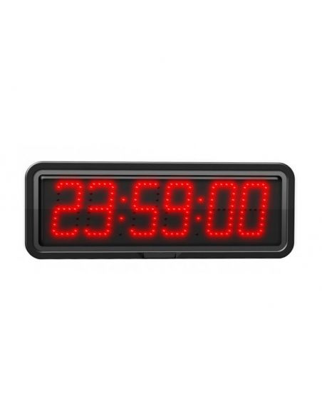 Horloge/Afficheur LED extérieur - 6 chiffres 10 cm - Horloge / Calendrier/Chronomètre/Timer/Thermomètre - Télécommande sans fil