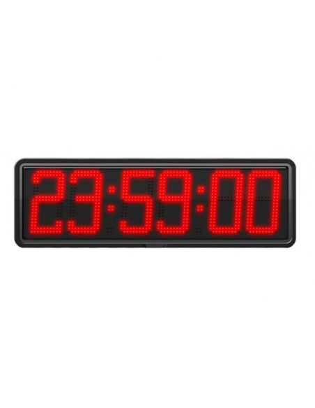 Horloge/Afficheur LED extérieur - 6 chiffres 20 cm - Horloge / Calendrier/Chronomètre/Timer/Thermomètre - Télécommande sans fil