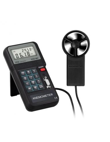 Anémomètre professionnel, mémoire 2000 points, de 0.3 à 45 m/s