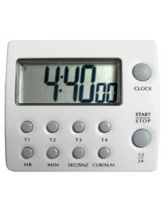 Minuteur digital - 100 h - Jusqu'à 4 compteurs et/ou 4 décompteurs