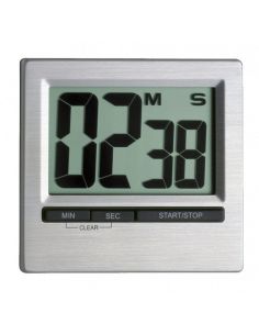 Minuteur digital - 100 mn - Grand affichage - Façade métallique