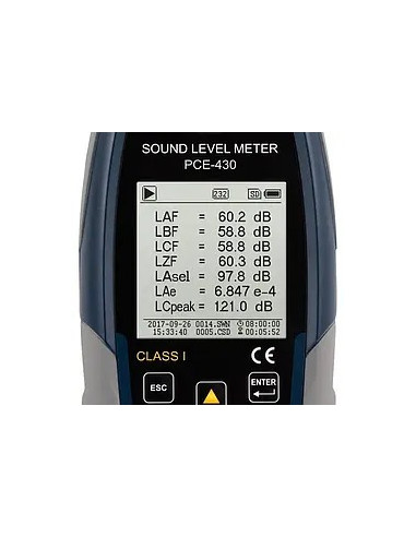 Sonomètre professionnel PCE-430 Classe 1
