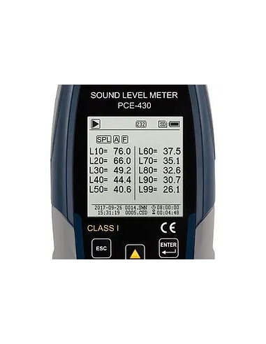 Sonomètre professionnel PCE-430 Classe 1