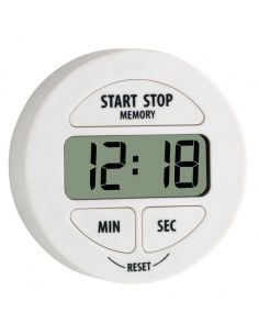Minuteur digital - 100 mn - Rond - Revêtement gomme