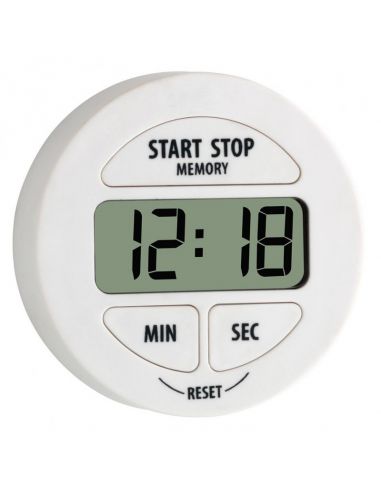 Minuteur digital - 100 mn - Rond - Revêtement gomme