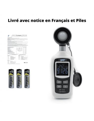 Luxmètre compact 2MP, jusqu'à 200 000 Lux, précision 3%