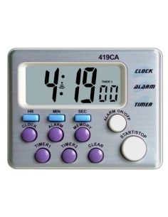 Minuteur digital - 24 h - Jusqu'à 2 compteurs et/ou 2 décompteurs - Façade métallique