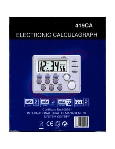 Minuteur digital - 24 h - Jusqu'à 2 compteurs et/ou 2 décompteurs - Façade métallique