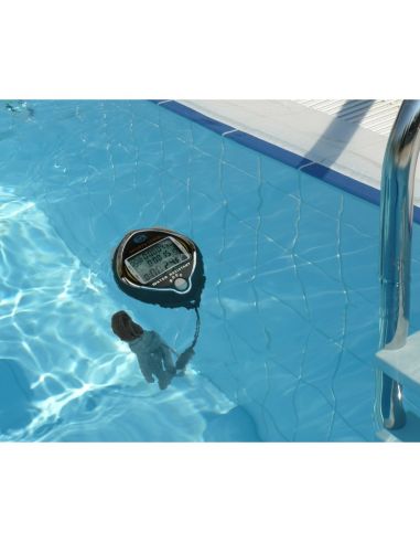 Chronomètre étanche 100 mémoires - 3 lignes d'affichage