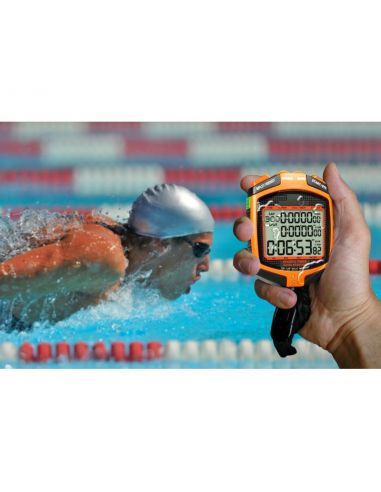 Chronomètre étanche 500 mémoires - 3 lignes d'affichage