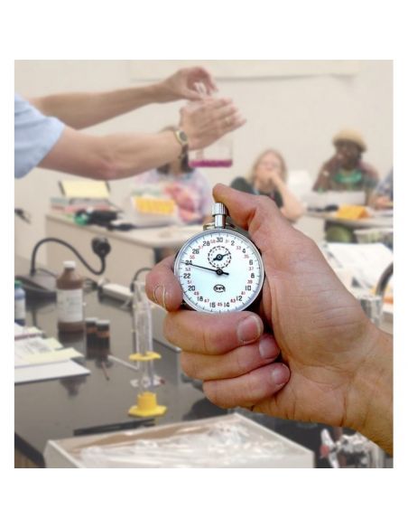 Chronomètre mécanique - START/STOP/RESET - Temps simple - 15 mn au 1/10e