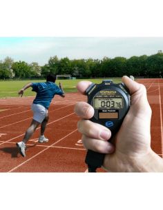 Chronomètre solaire - 24h - 2 mémoires - Horloge / Calendrier/Alarme - Energie solaire 2