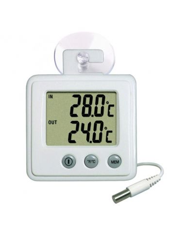 Double Thermomètre int./ext. - Pince/Béquille/Ventouse/Aimant