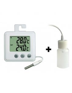Thermomètre digital int./ext. - Sonde NTC embout inox - Alarme T