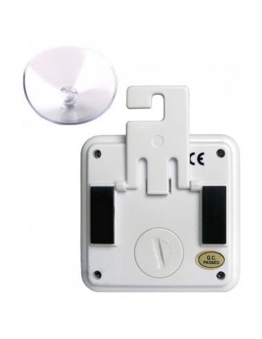 Double Thermomètre int./ext. sonde amovible - Triple affichage instant./maxi/mini - Pince/Béquille/Ventouse/Aimant