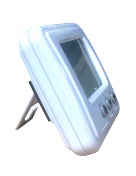 Double Thermomètre int./ext. sonde amovible - Triple affichage instant./maxi/mini - Pince/Béquille/Ventouse/Aimant