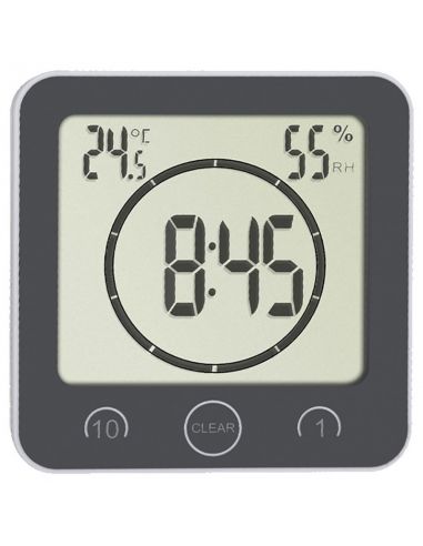 Horloge digitale analogique, affichage température et date : La