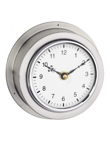 Horloge à aiguilles Heures/Minutes - Boîtier inox