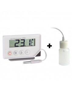 Thermomètre digital int.-ext. - Maxi-Mini - 1 émetteur température ambiante  + 1 émetteur température filaire